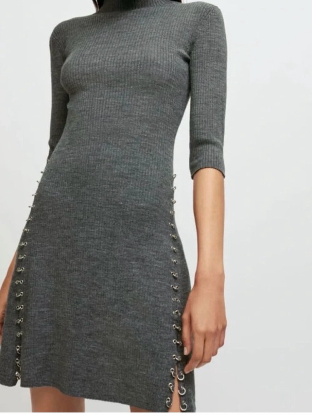 Maje Knit Gray Dress